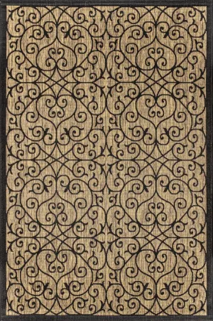 Alfombra Vintage Filigree Textured Weave Indoor/outdoor Area Rug